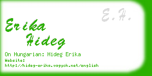 erika hideg business card